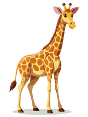 Obraz premium Giraffa real, full body , white background
