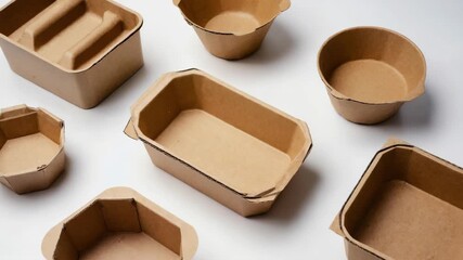 Cardboard packaging materials for multiple purposes. Suitable for eco-friendly products or sustainable living concepts.