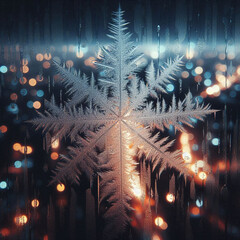 水滴と霜が織りなす冬の芸術