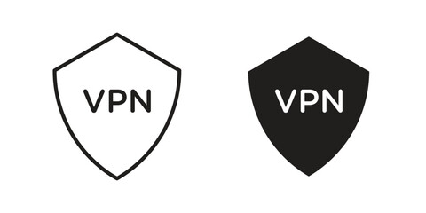 Vpn icon template color editable. for graphic and web design.