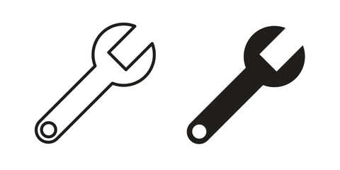 Wrench icon template color editable. for graphic and web design.