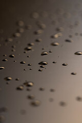 waterproof surface completely wet, part of the phone covered with drops of water, closeup