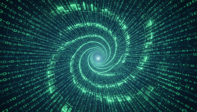 Digital Binary Vortex Spiral