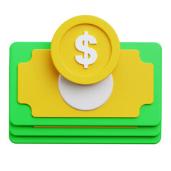3D Cash Money Icon