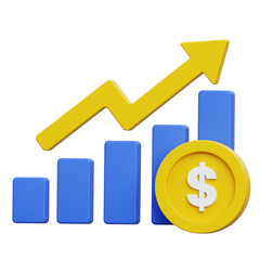 3D Economic Growth Icon