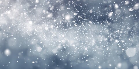 Fototapeta premium Snowstorm with snowflakes falling from the sky