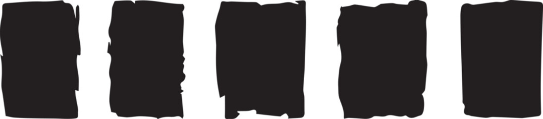 Set of paint brush stroke and abstract grunge banner for graphic background