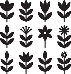 Stylized Floral Vector Pattern Abstract Botanical Design