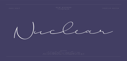 Simple typeface design. Minimalist fashion design typography. Fonts set uppercase design vector.
