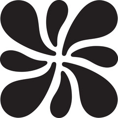 Abstract Black Splatter Design Graphic Element