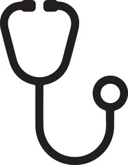 Minimalist Stethoscope Icon for Healthcare Professionals and Medical Design Projects