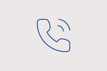 call illustration in line style design. Vector illustration.	