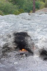 Burning flames and Chimaera mountain, the Lykya way, Turkey