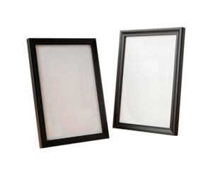 Two Black-Framed Light Panels 3D Render