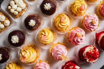 Sweet treats arranged beautifully, showcasing a variety of flavors and vibrant colors