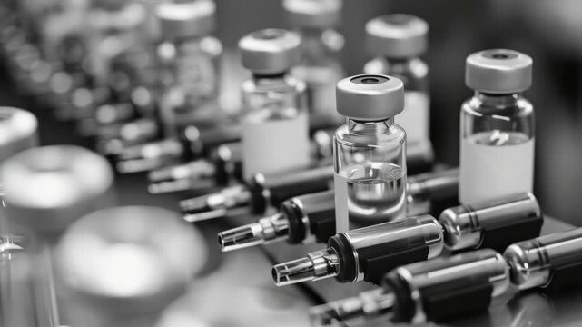captures the intricate process of medicine manufacturing in a pharmaceutical plant.