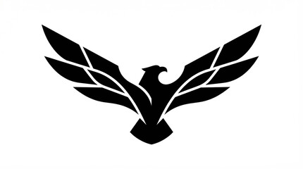 Fototapeta premium Illustration silhouette of an eagle logo