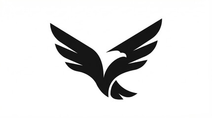 Obraz premium Illustration silhouette of an eagle logo