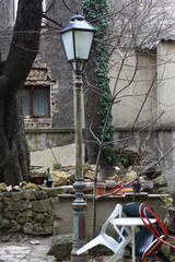Picturesque street in central Zagreb, Croatia.