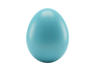 Aqua blue Easter egg PNG isolated on transparent background, painted egg for spring holiday decoration and design use