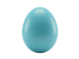 Aqua blue Easter egg PNG isolated on transparent background, painted egg for spring holiday decoration and design use