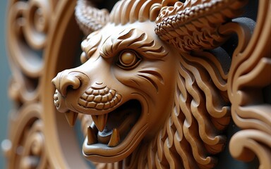 Wood carving details. High quality