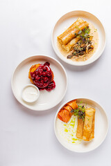 Enjoy savory rolls and a sweet berry dessert, ideal for any occasion!