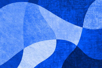 曲線の色面構成 コラージュ風 5-1-15-7