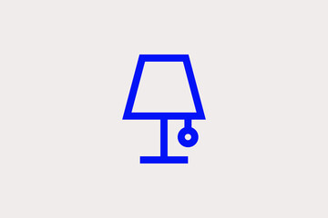 desk lamp illustration in line style design. Vector illustration.