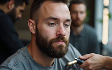 Beard trimming. High quality