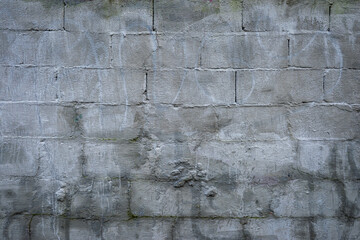 Abstract grunge grey background of a rough concrete block wall