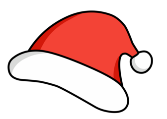 red santa claus hat design