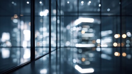 Fototapeta premium Cityscape glass reflection