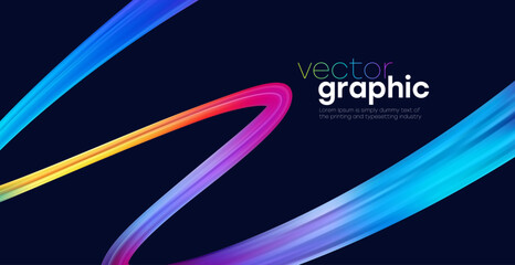 Colorful Arch Shapes In Dark Blue Background Vector Illustration Background