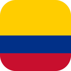 Obraz premium Colombia Flag Rounded Square Icon