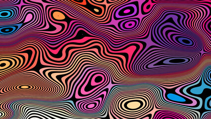 Vivid Abstract Lines In Color Swirl. Dynamic Shapes, Vibrant Texture, And Modern Art. Use For Creative Projects And Mood, With vector illustration background