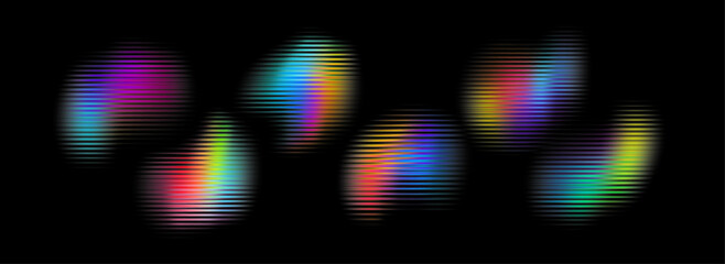 Colorful Circles Abstract Lights And Neon Glow. Bokeh Rainbow Pattern Background. Artwork suitable for posters and web use, crafted for mood and flair vector illustration background