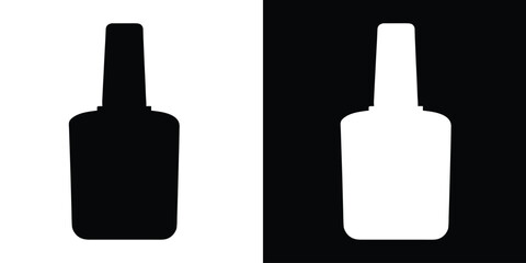 Nail polish bottle silhouette vector, Nail polish icon