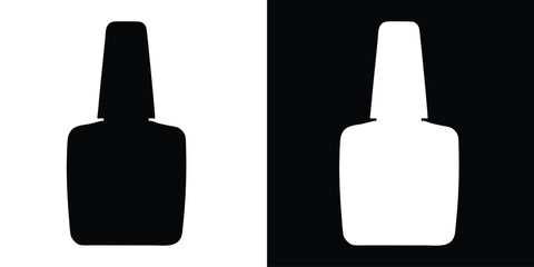 Nail polish bottle silhouette vector, Nail polish icon