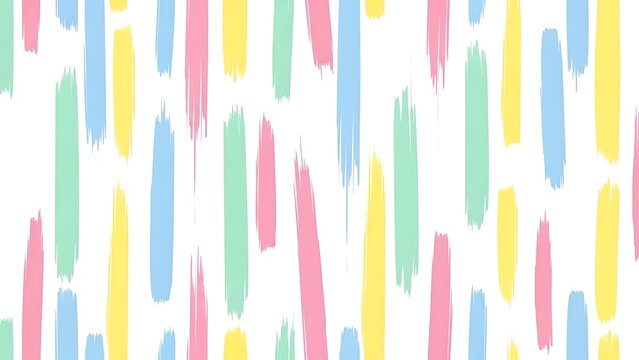 Pastel brush strokes background with pink, yellow, green and blue color tones