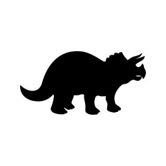 Triceratops dinosaur icon isolated on transparent background