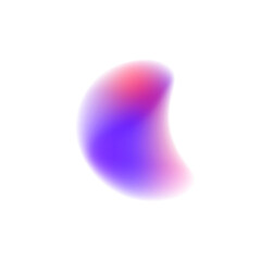 Smooth colorful gradient blobs floating over a transparent background, vector illustration. Soft holographic light reflects on each shape. PNG included for graphic design.
