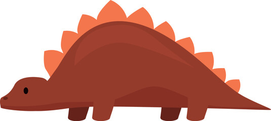 Stegosaurus dinosaur walking prehistoric jurassic reptile character design