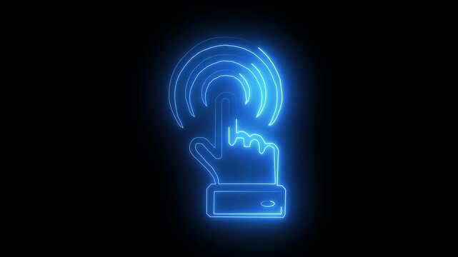Global Artificial Intelligence (AI) Network Loop: Futuristic Neon Digital Brain Motion Graphic