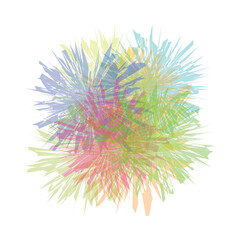 Abstract Radiating Burst of Colorful Brush Strokes