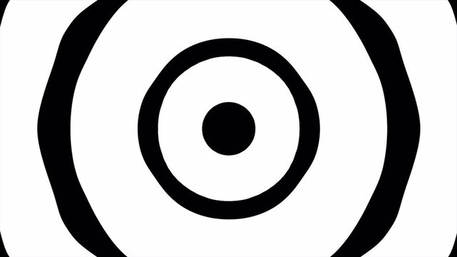 Circle center raster icon on a white background. Stripe Circle background. An isolated flat icon illustration of circle center with nobody. Radio waves  technology background  .