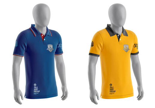 Polo Shirt Angle Mockup