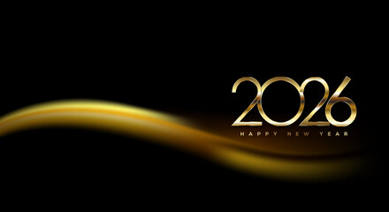 2026 Happy New Year Greeting Card