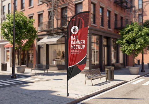 Sail Banner Mockup