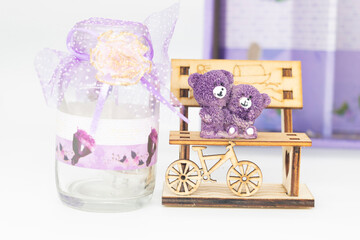 Lavender Bear Cubs Trike decorative ornament